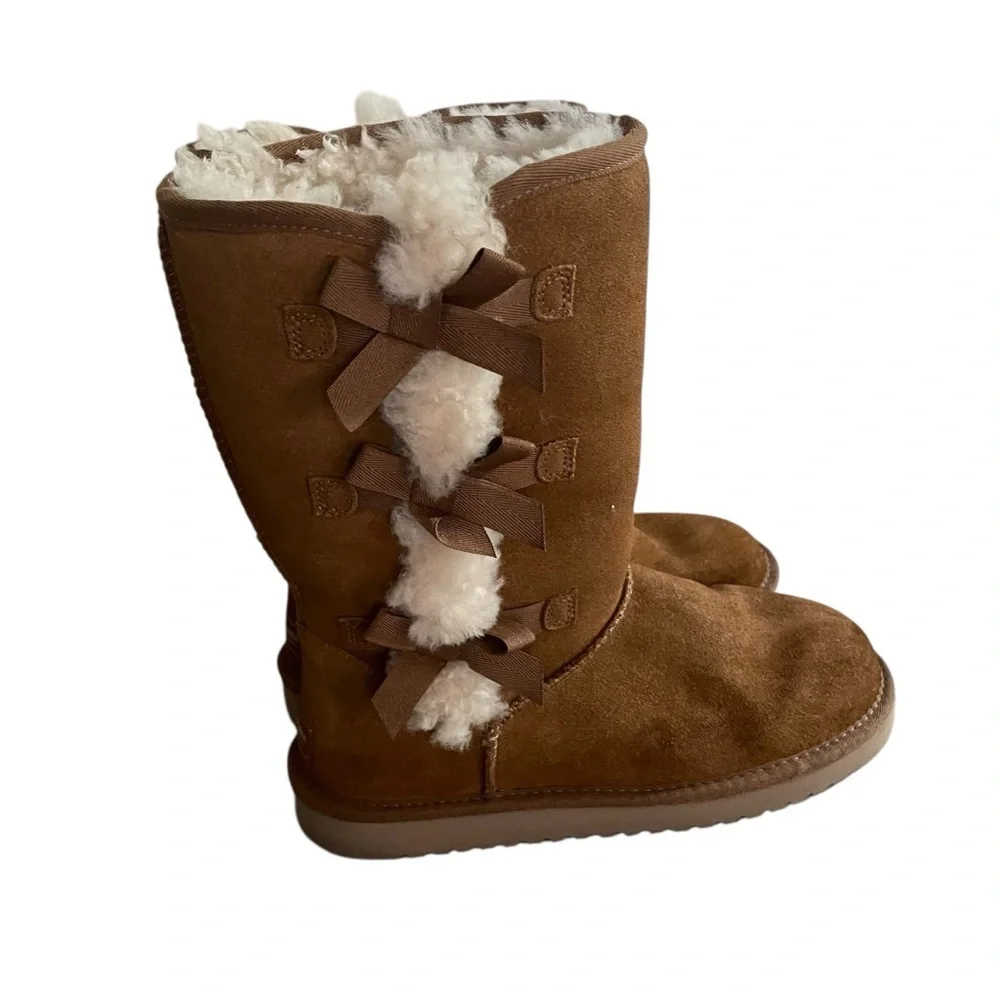 Koolaburra by UGG Victoria Tall Brown Winter Boots with Plush Lining Women Size